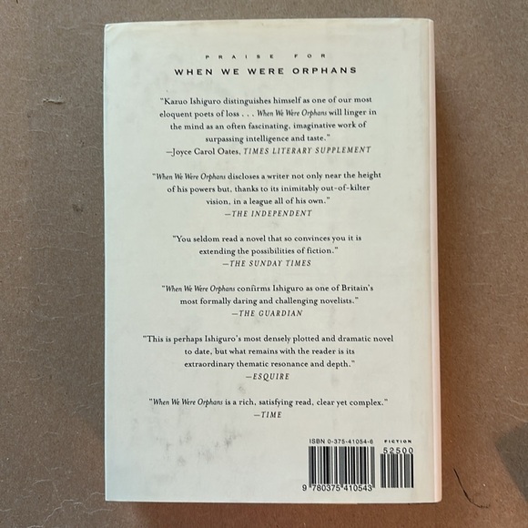 EUC hardcover book When We Were Orphans by Kazuo Ishiguro 1st U.S. edition - Picture 4 of 12